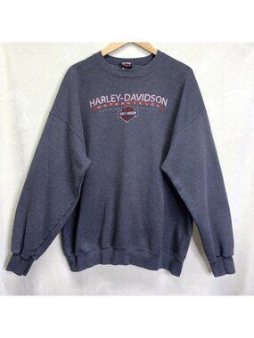 VTG 2008 Harley Davidson Long Sleeve Sweatshirt Monadnock Keene NH Men 2XL #f